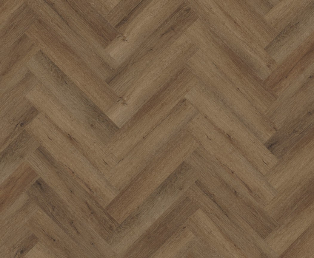 SPC Oak Truffle Herringbone Vinyl Floor