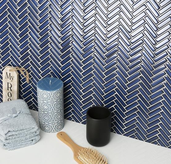 Chevron Blue Mosaic