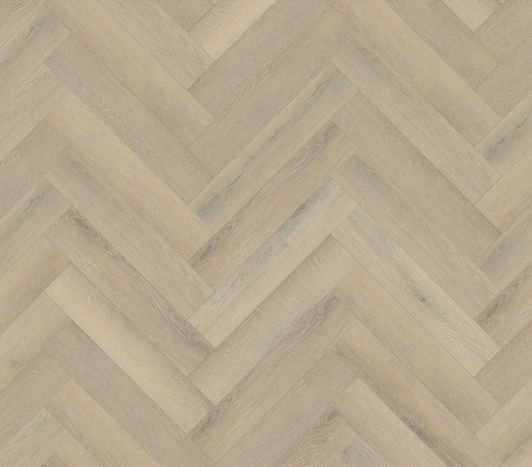 SPC Oak Seashell Herringbone Vinyl Floor