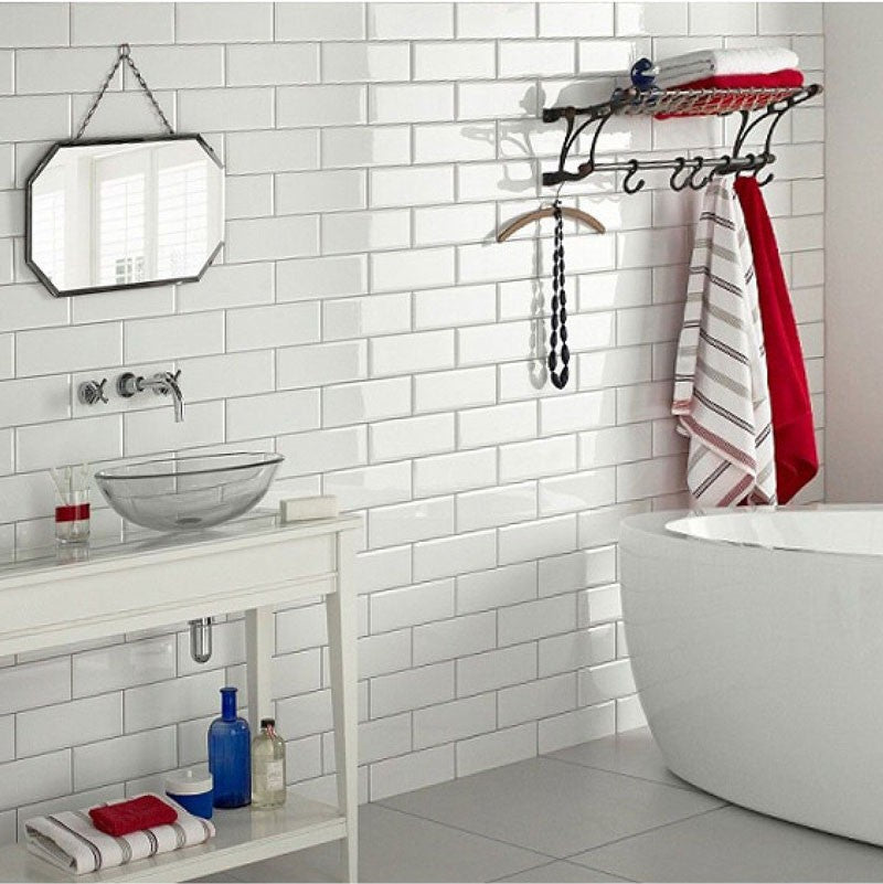 Blanco Liso Glossy 10x30