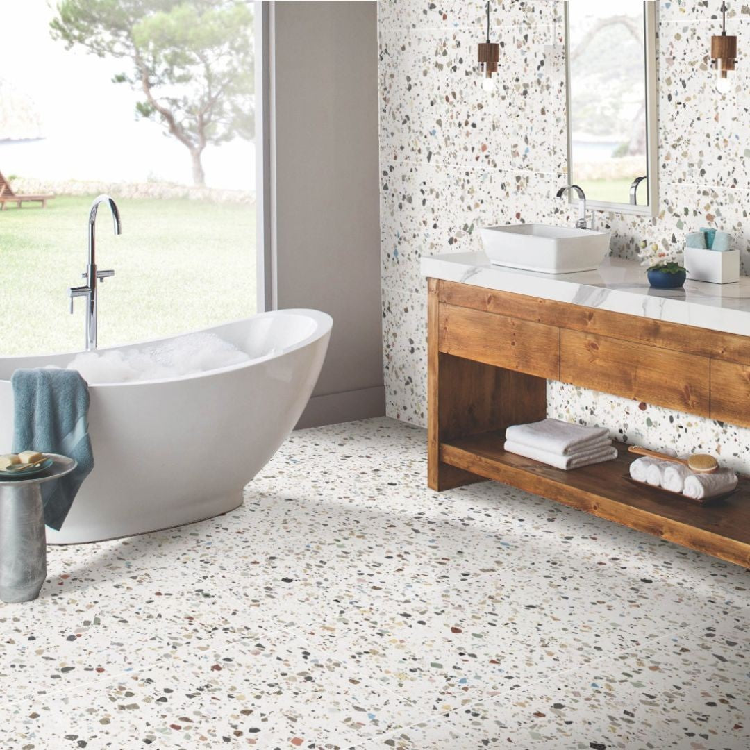 Gemstone White 60x120 (Terrazzo Tile)