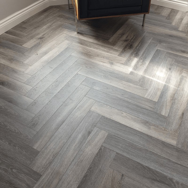 London Grey Oak Herringbone