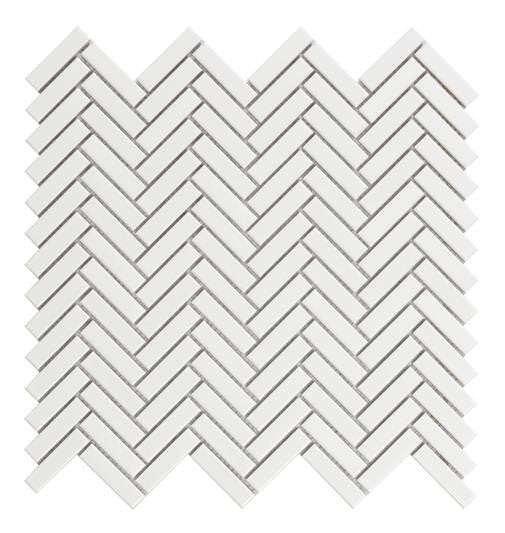 Chevron White Mosaic