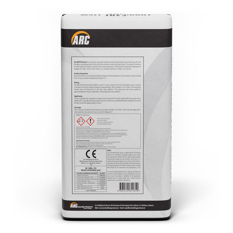 White wall grout 10kg