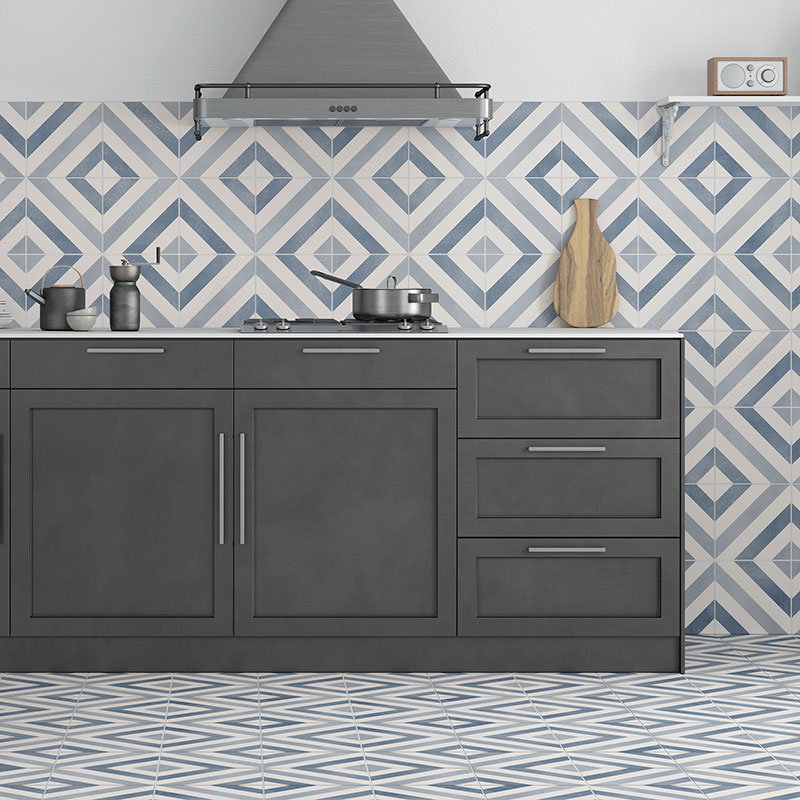 Geometric patterned floor and wall tiles.  Buy online or in stores at Westmeath, Limerick, Dublin, Kerry and Cork, Ireland.