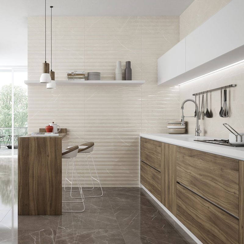 Decor tiles add texture and interest to a kitchen or bathroom splashback and are much easier to clean than mosaics. Buy online or in stores nationwide, Ireland.